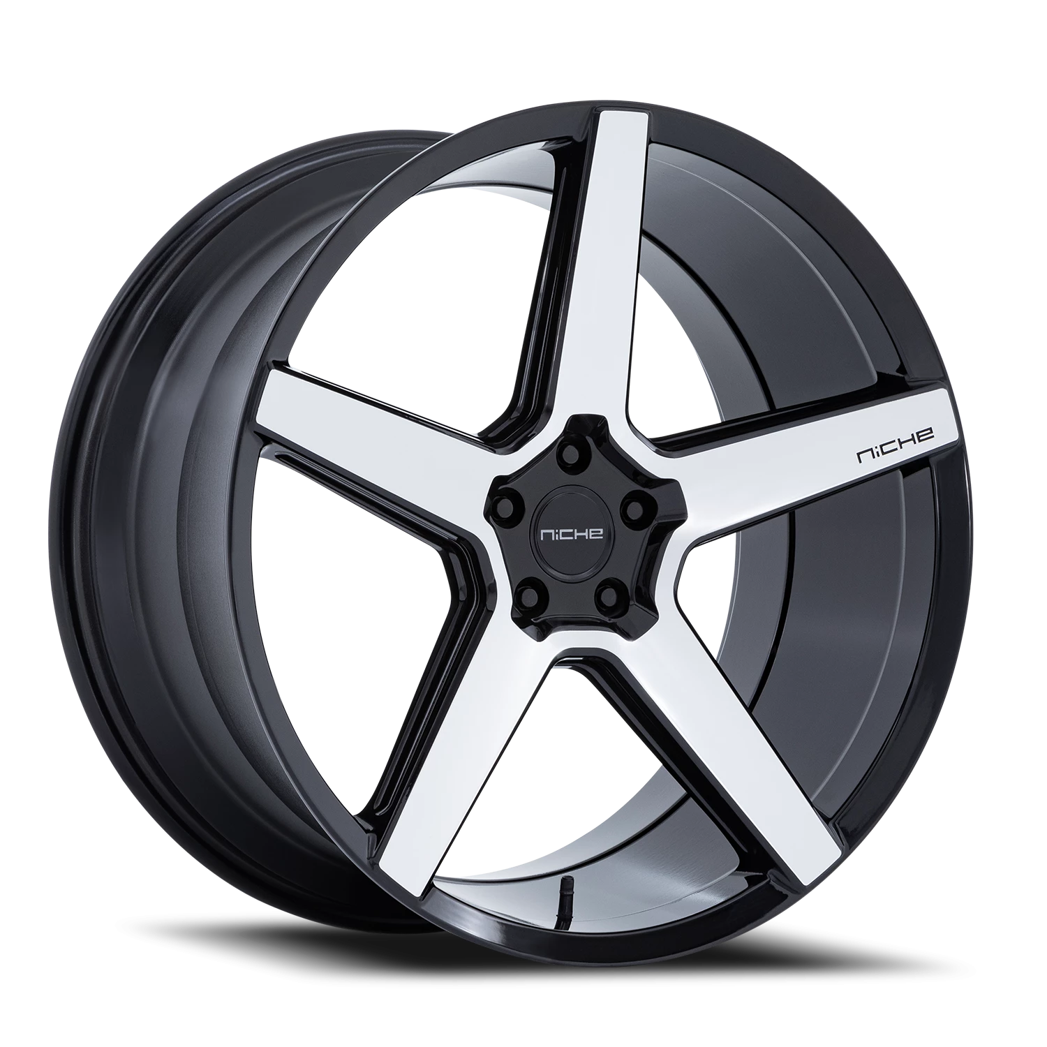 Niche Modena 20x10.5" 5x114.3mm 72.56mm CB +38mm Gloss Black Machined Face
