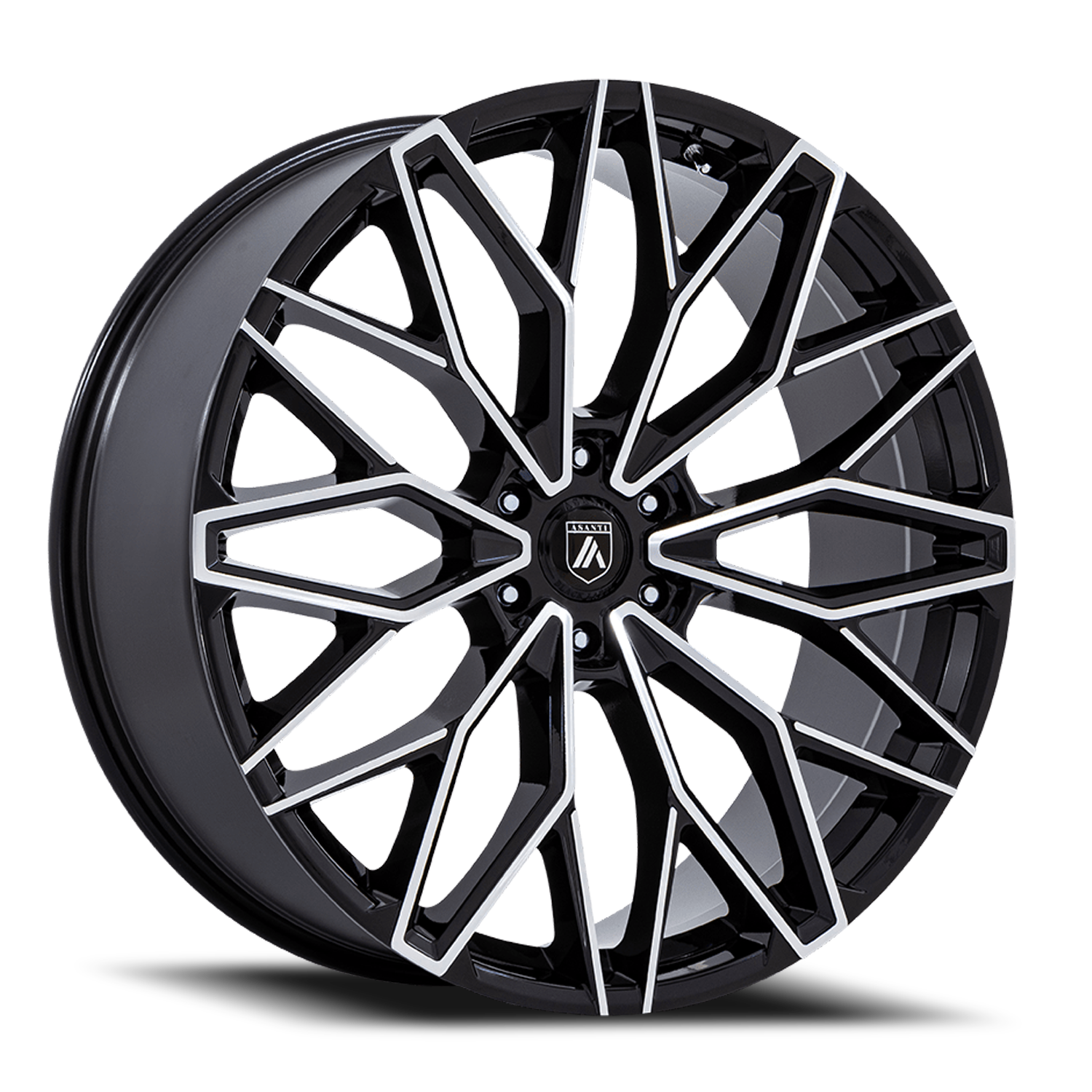 Asanti Black Label Mogul 6 26x10" 6x135mm 87.1mm CB +30mm Gloss Black Machined Face