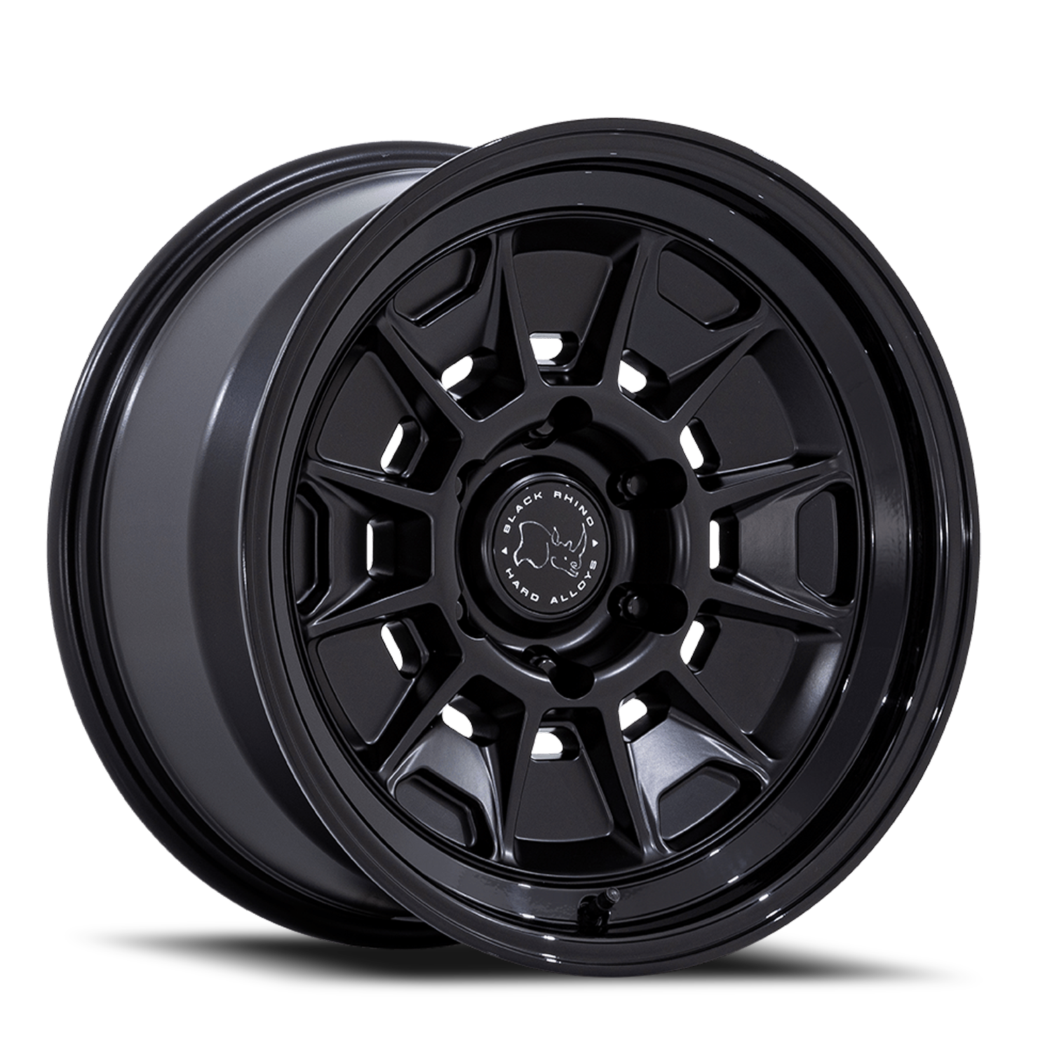 Black Rhino Mondo BR021 MB 18x9 +12 6x139.7mm 106.1mm Matte Black Gloss Black Lip