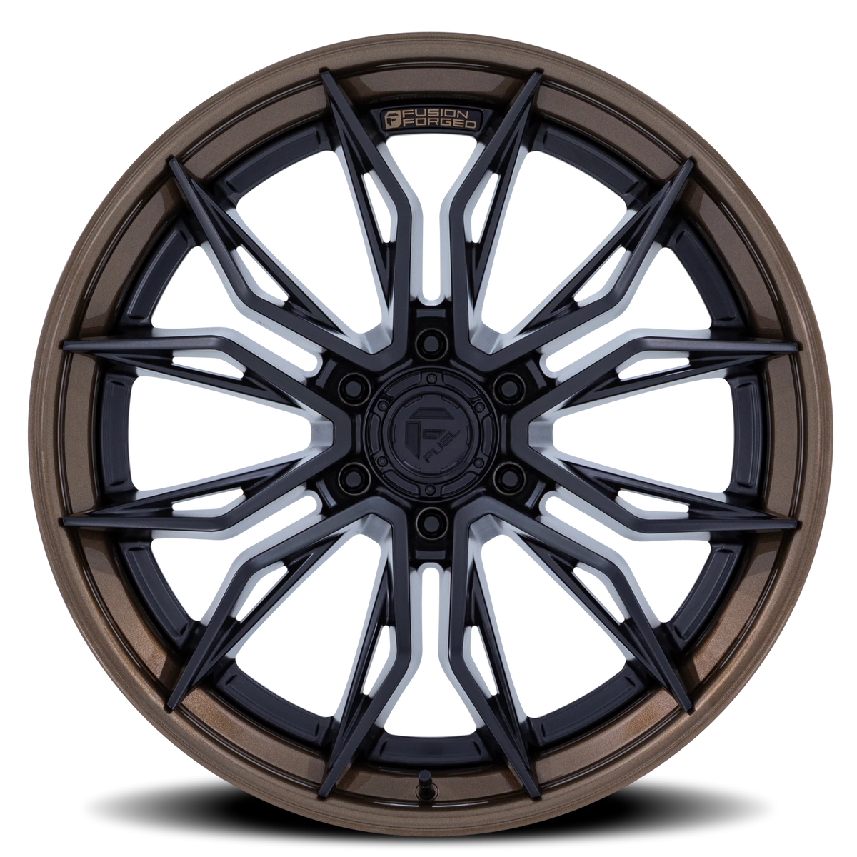 Fuel Mutiny 20x9 +20 6x135mm 87.1mm Matte Black Gloss Bronze Lip