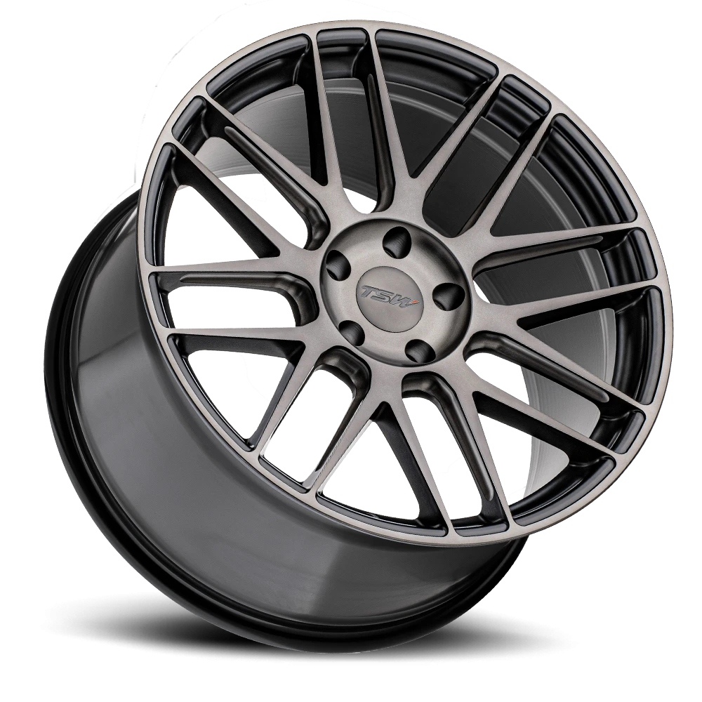 TSW Nord 19x9.5" 5x114.3mm 76.1mm CB +40mm Semi Gloss Black Milled Ball-Machined Dark Tint Face