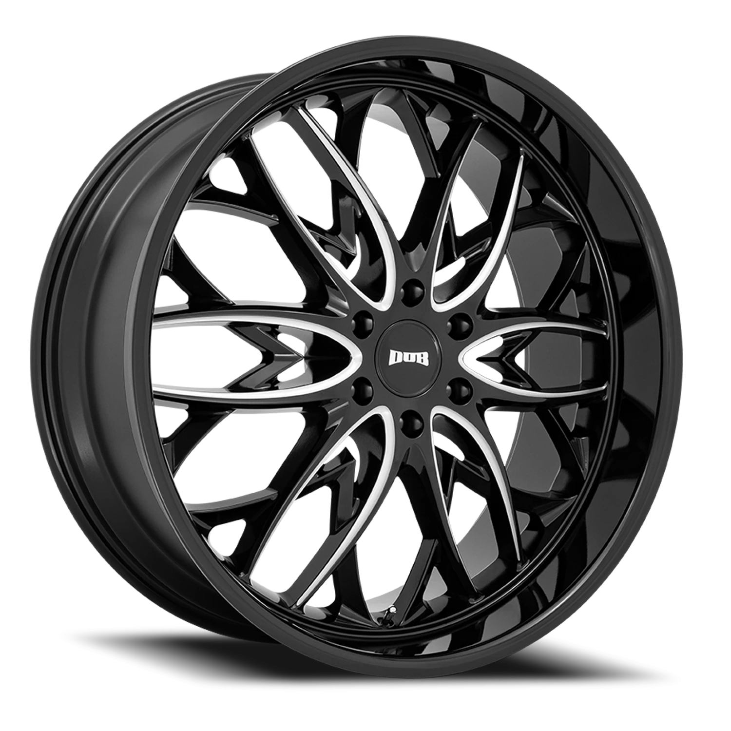 DUB OG S263 24x10 +25 6x139.7mm 106.1mm Gloss Black Milled