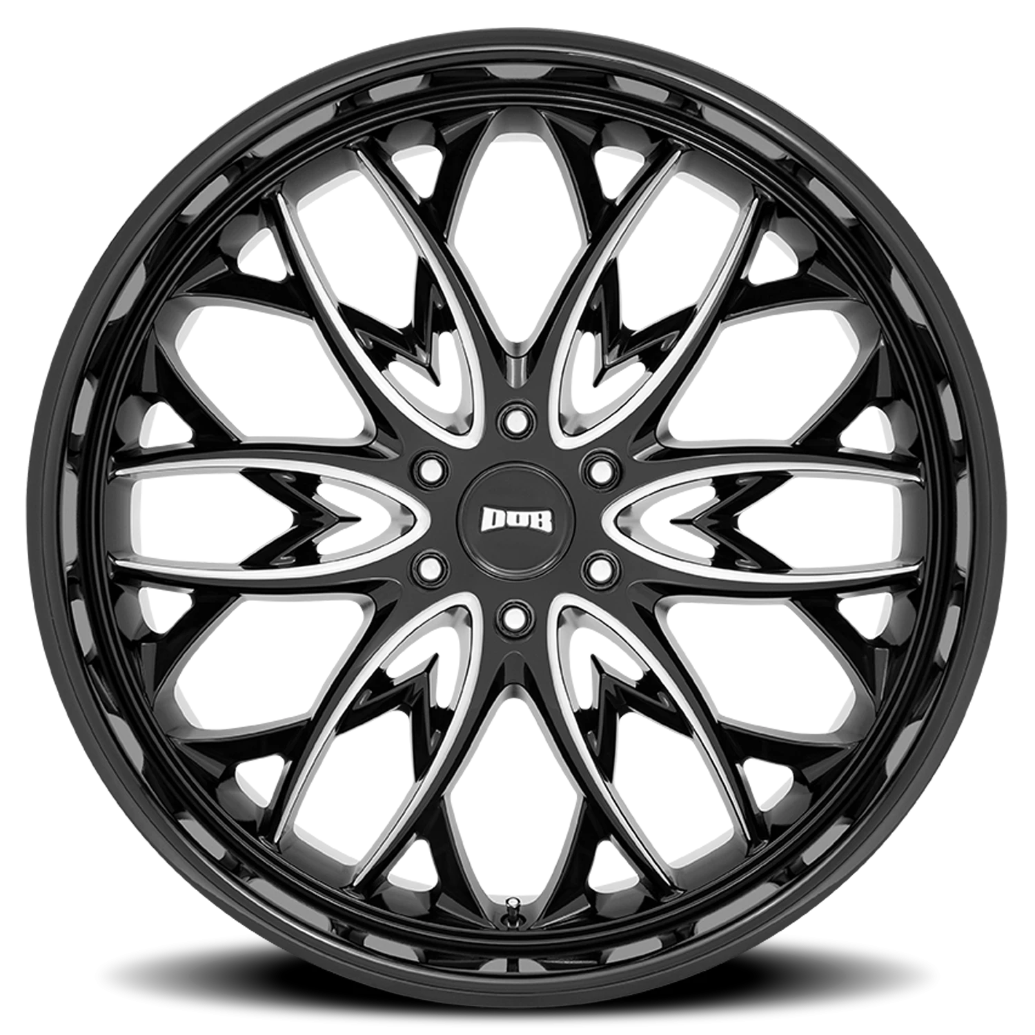 DUB OG S263 24x10 +25 6x139.7mm 106.1mm Gloss Black Milled