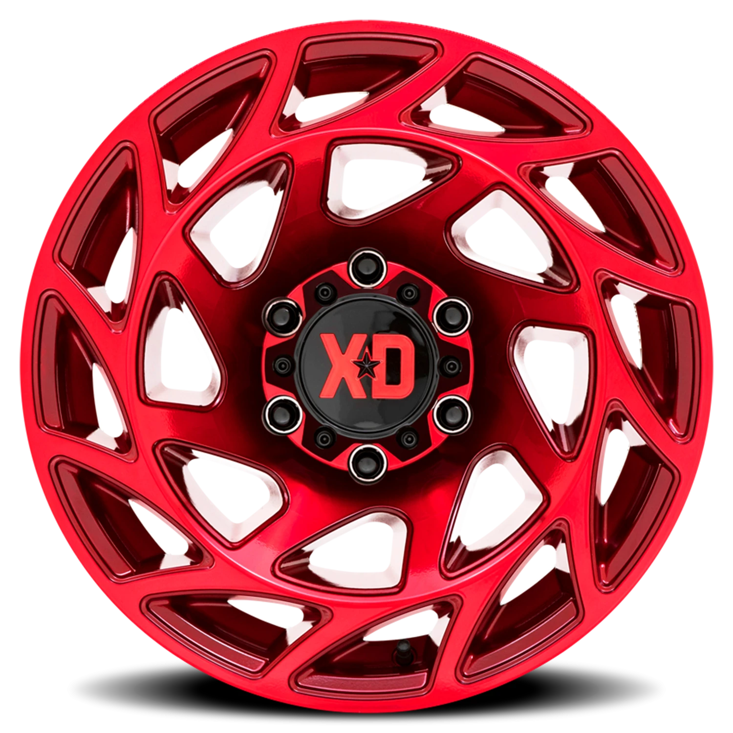 XD Series Onslaught 17x9" 5x127mm 71.5mm CB -12mm Candy Red