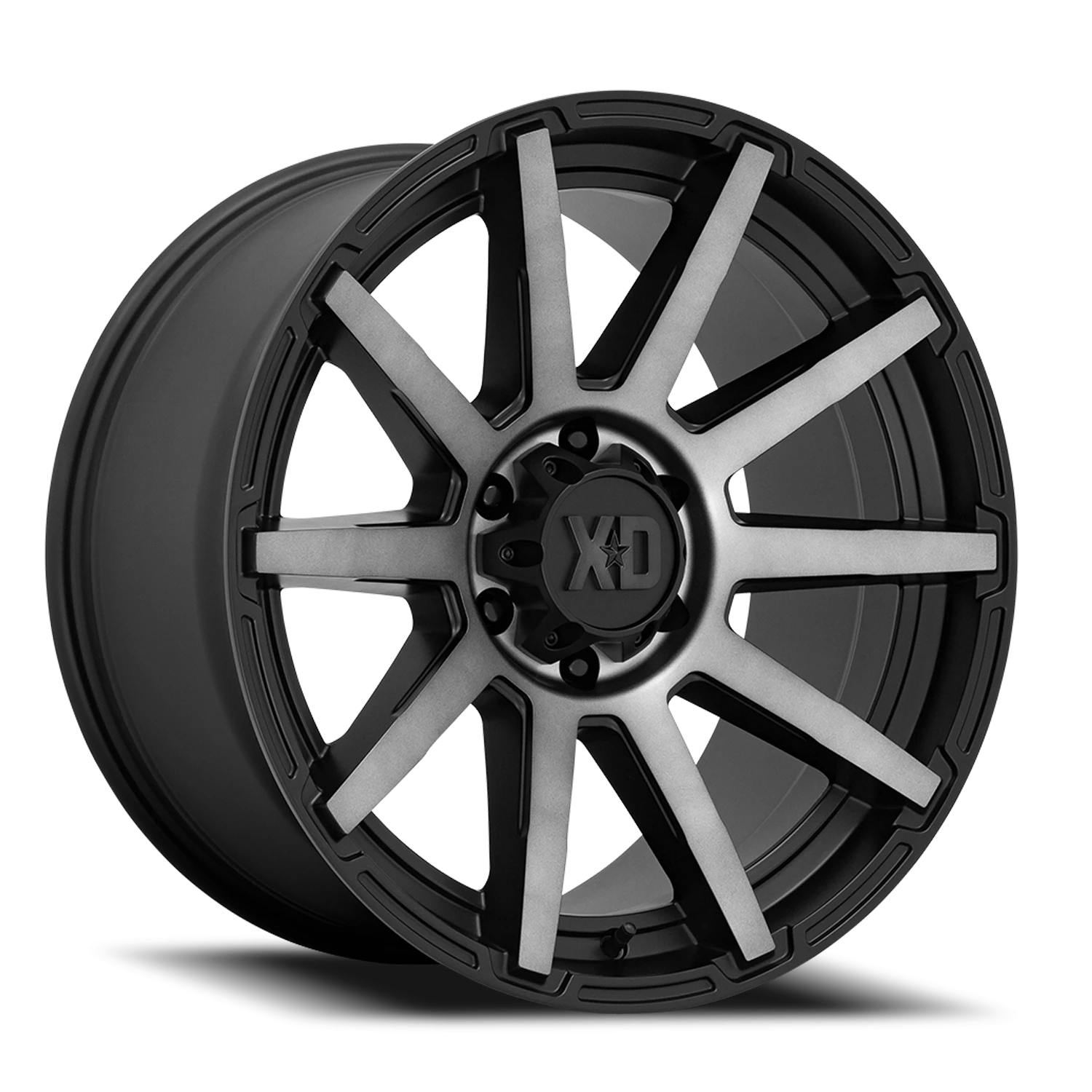 XD Series Outbreak 17x8" 5x114.3mm 72.56mm CB +35mm Satin Black Gray Tint
