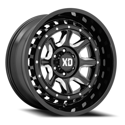 XD Series Outlander 20x10" 8x170mm 125.1mm CB -18mm Gloss Black Milled