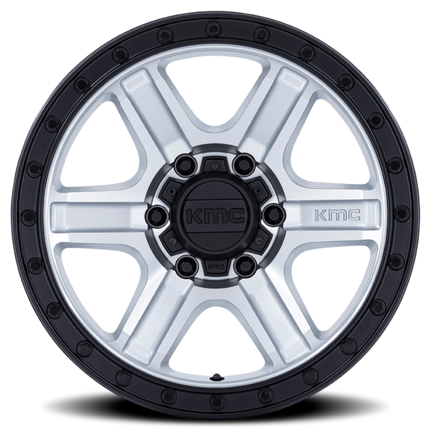 KMC Outrun KM551 MGBL 18x9 +18 6x135mm 87.1mm Machined Silver Gloss Black Lip