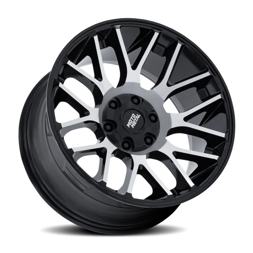 Moto Metal Overlook 20x10 -18 8x165.1mm 125.1mm Gloss Black Machined Face