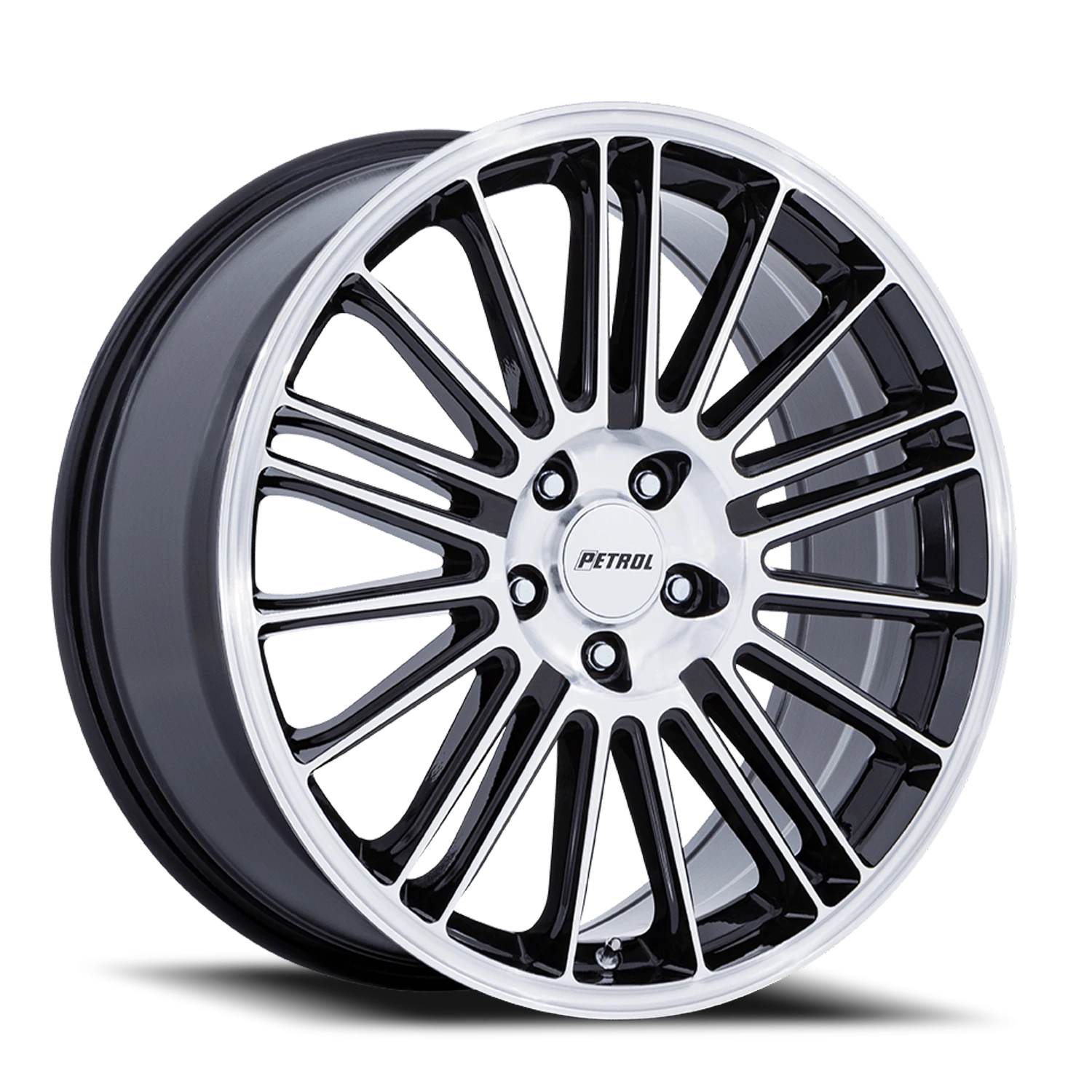 Petrol P1D 17x8" 5x120mm 74.1mm CB +35mm Gloss Black Machined Face