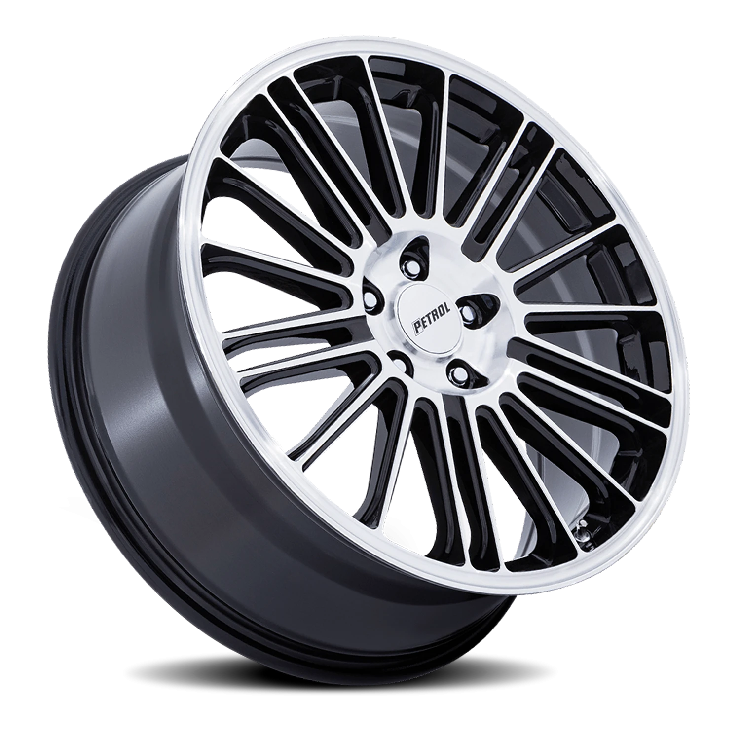 Petrol P1D 17x8" 5x120mm 74.1mm CB +35mm Gloss Black Machined Face