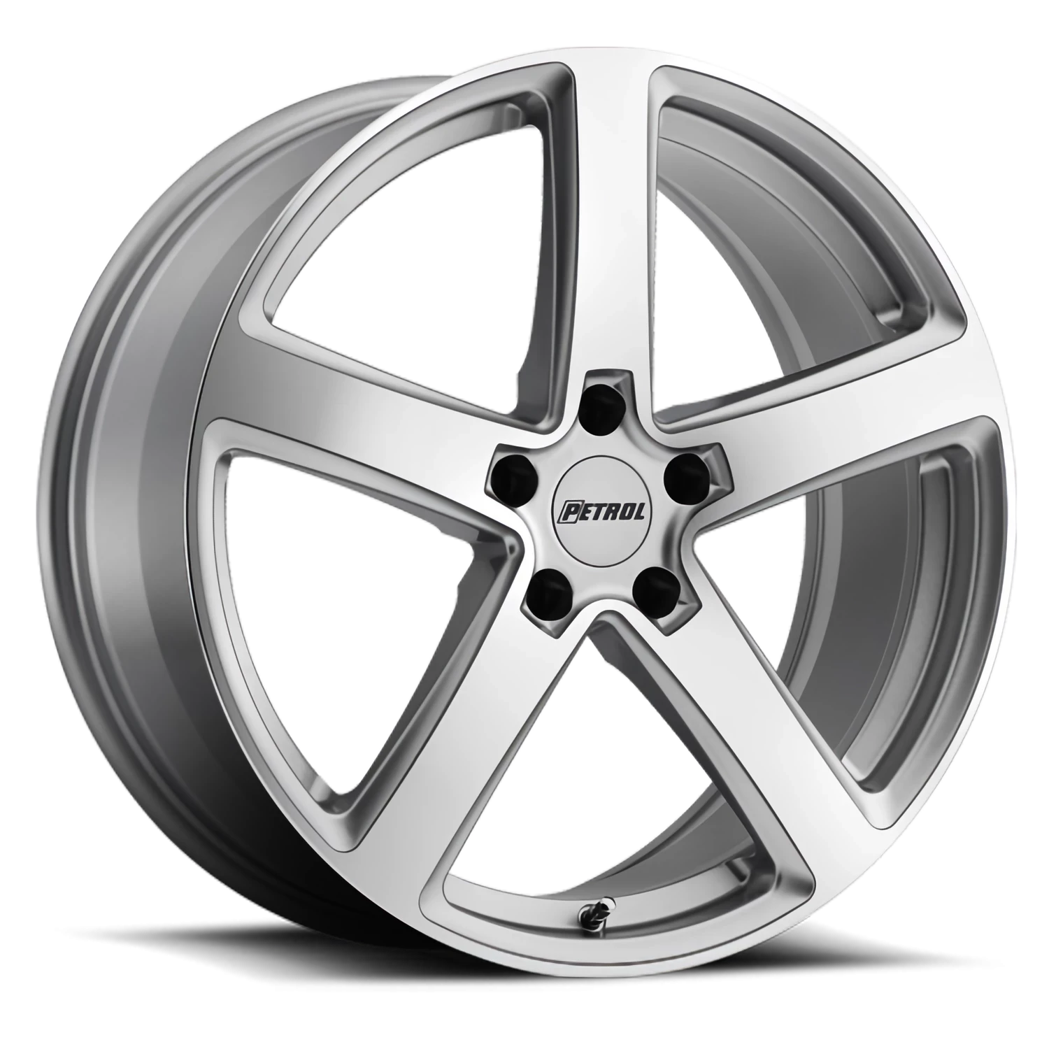 Petrol P2A 19x8" 5x114.3mm 76.1mm CB +40mm Silver Machined Cut Face