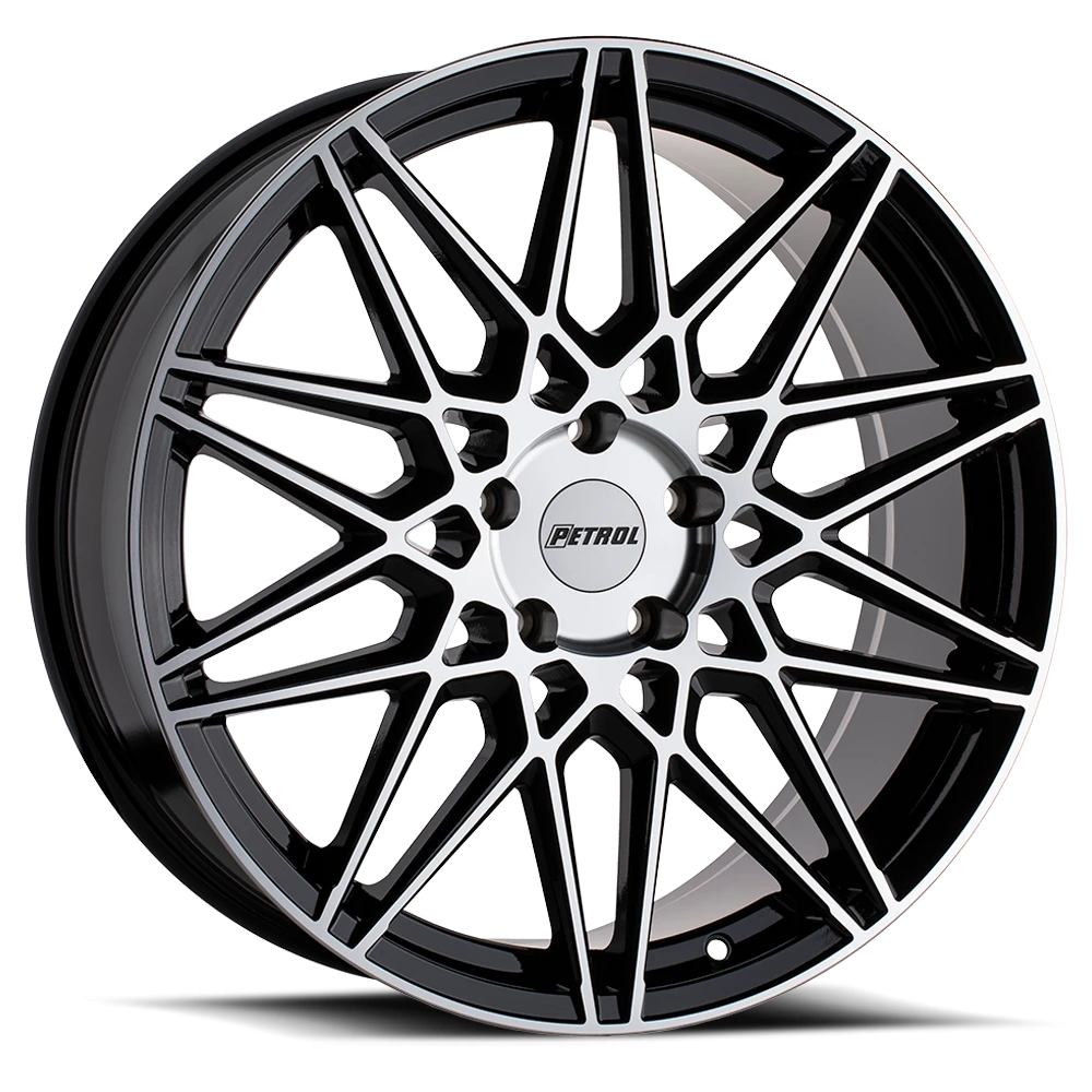 Petrol P3C 19x8" 5x120mm 76.1mm CB +35mm Gloss Black Machined Face