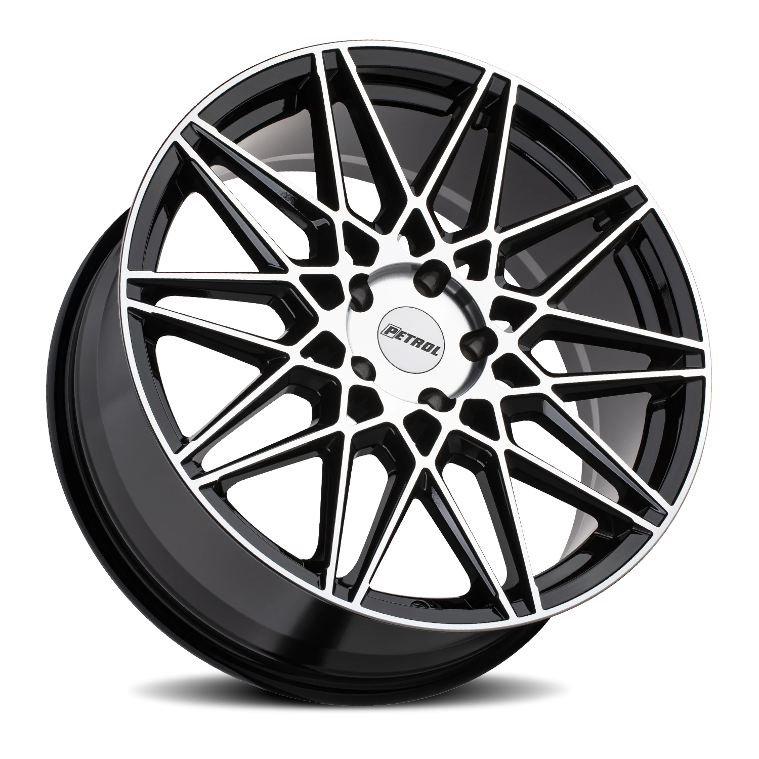 Petrol P3C 19x8" 5x120mm 76.1mm CB +35mm Gloss Black Machined Face