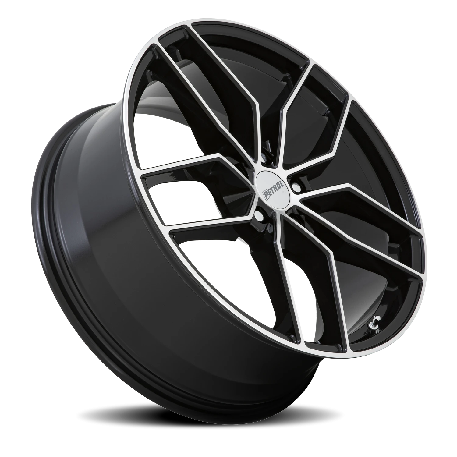 Petrol P5C 18x8" 5x108mm 72.1mm CB +40mm Gloss Black Machined Face