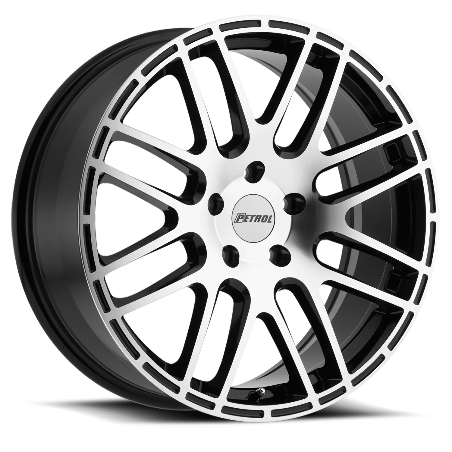 Petrol P6A GBM 17x7.5 +40 4x100mm 72.1mm Gloss Black Machined Cut Face
