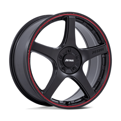 <b>Petrol Wheels</b> PE003 P2E -<br> Matte Black W/ Red Lip