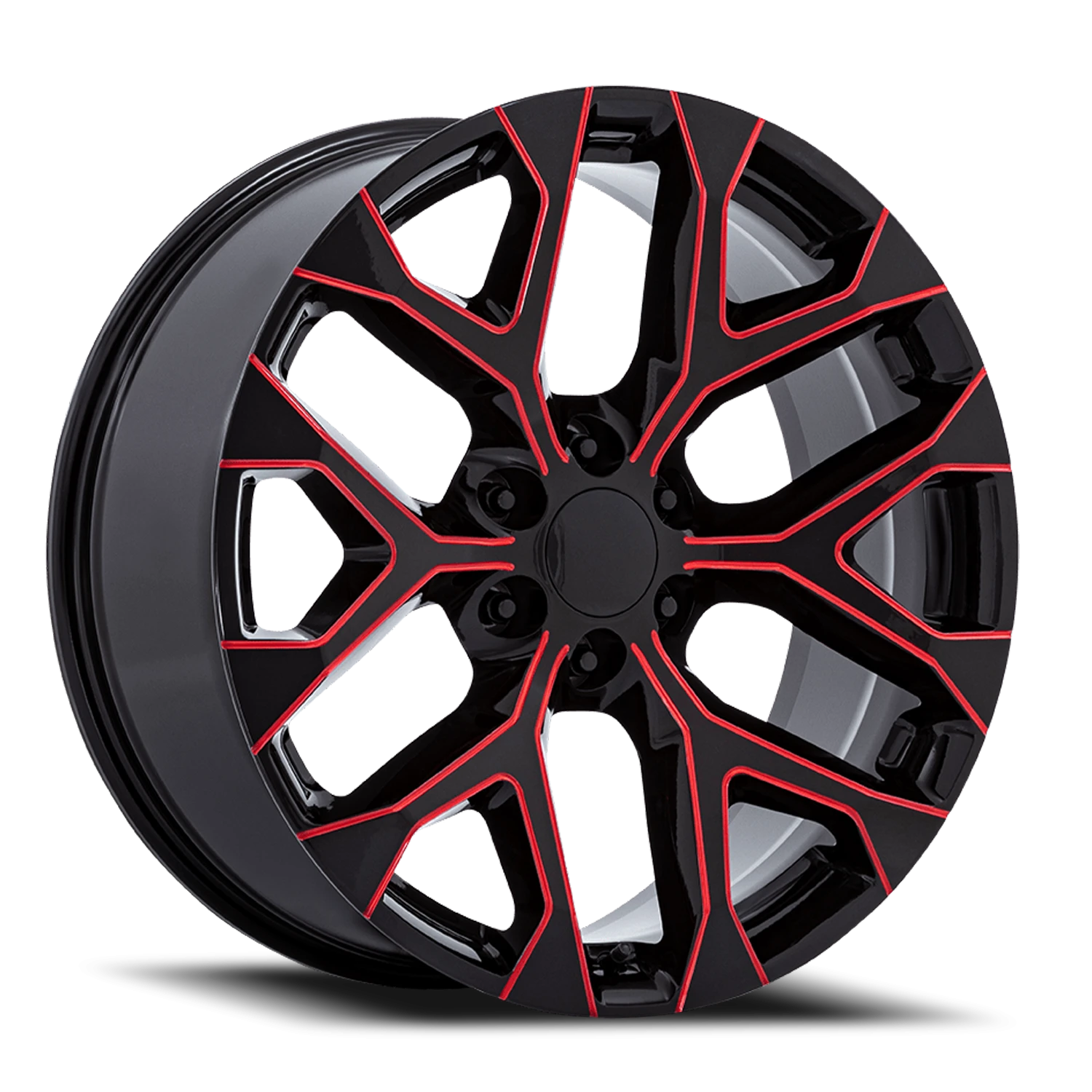 Performance Replica PR177 20x9" 6x139.7mm 78.1mm CB +24mm Gloss Black Red Milled