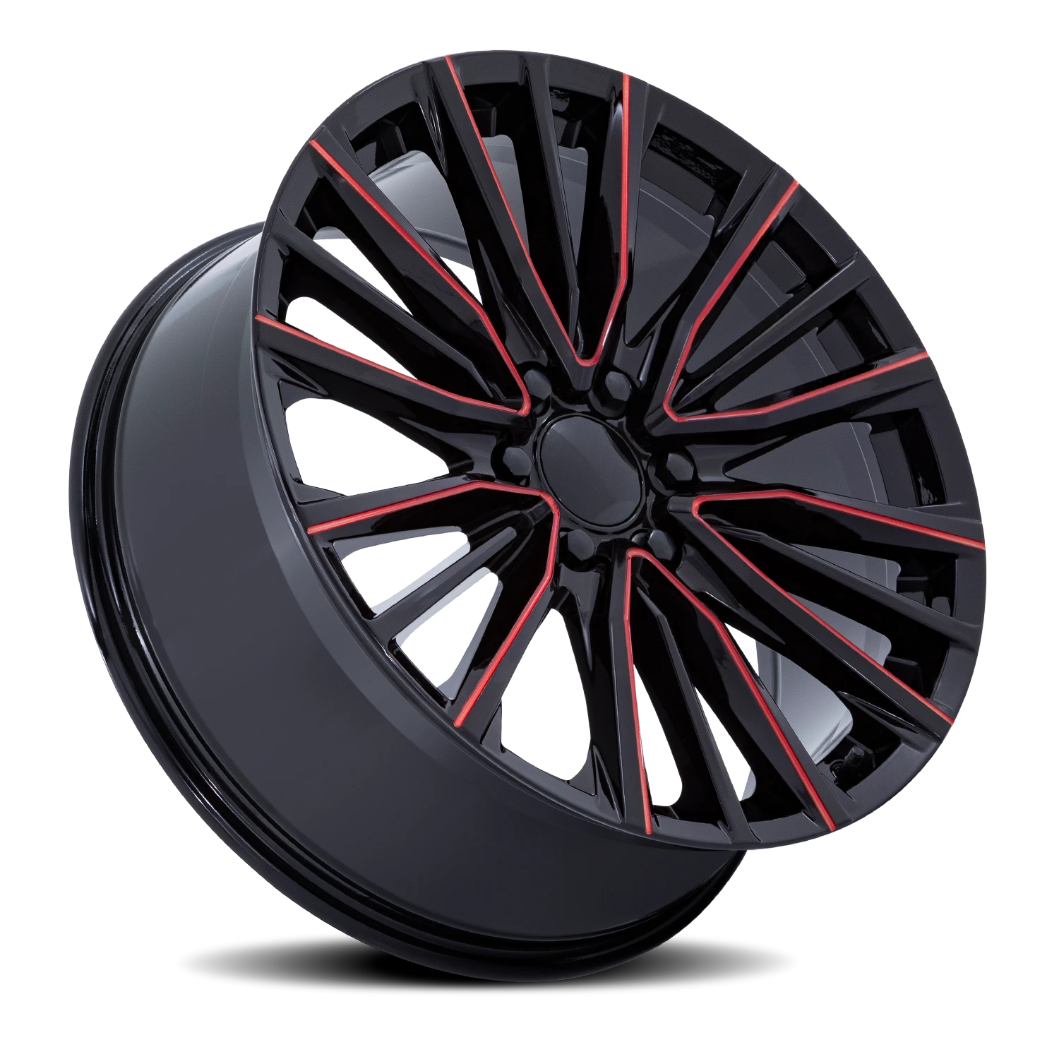 Performance Replica PR223 26x10" 6x139.7mm 78.1mm CB +28mm Gloss Black Milled Red