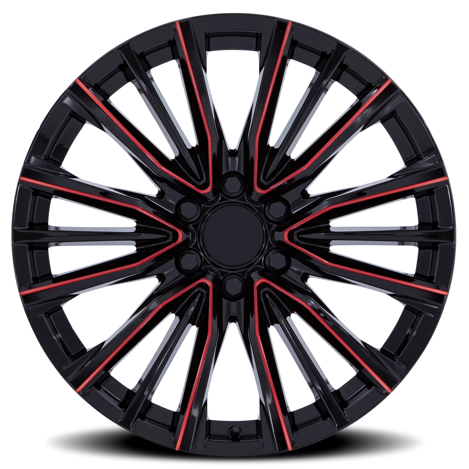 Performance Replica PR223 22x9" 6x139.7mm 78.1mm CB +28mm Gloss Black Milled Red