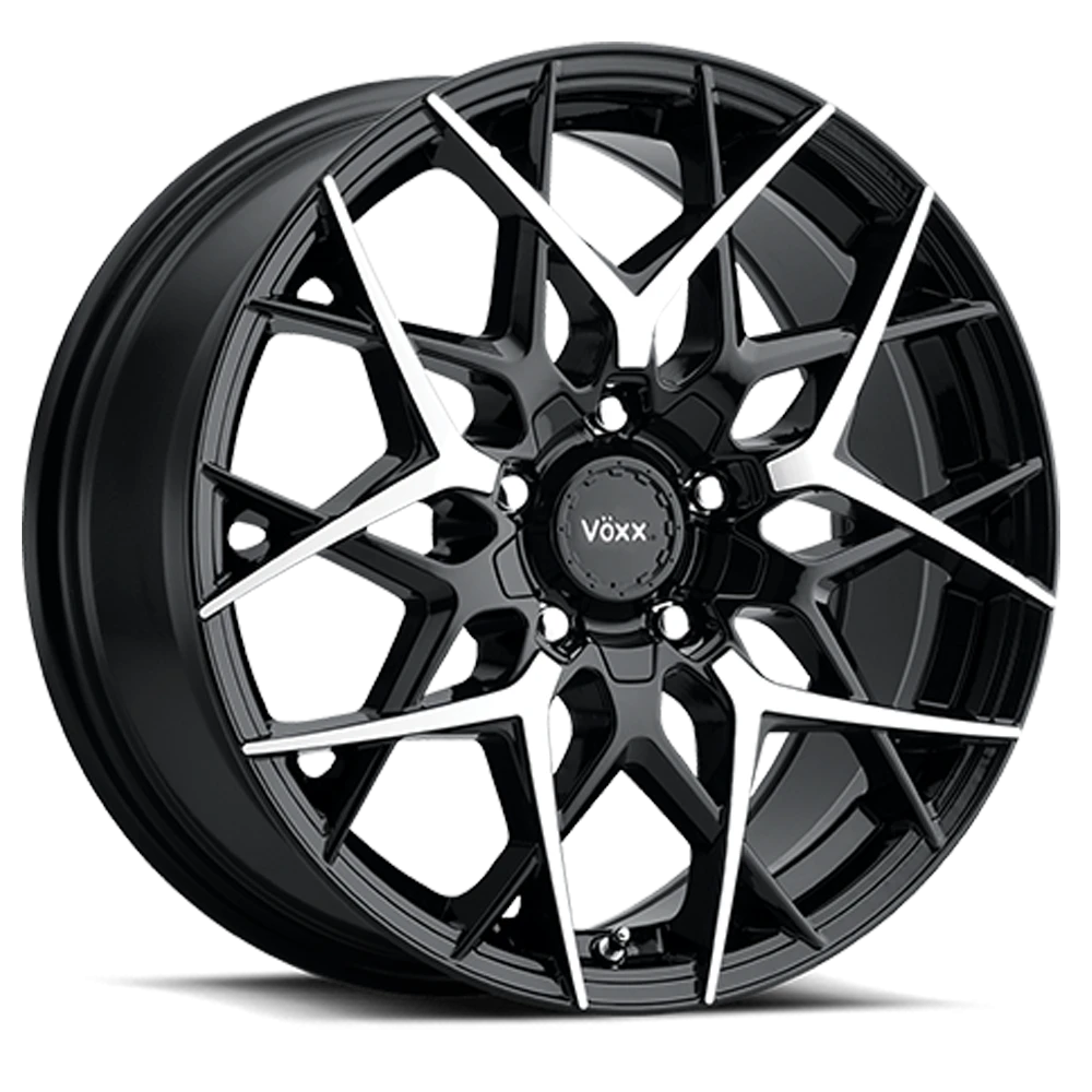 Voxx Wheel Paso 18x8 +45 5x108mm 73.1mm Gloss Black Machined Face