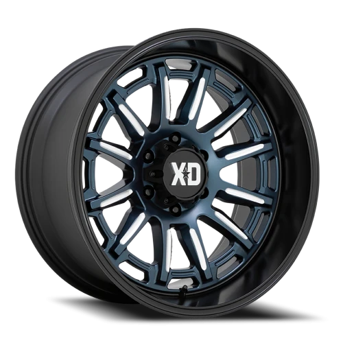 XD Series Phoenix 20x10" 6x139.7mm 106.1mm CB -18mm Metallic Blue Milled-Black Lip