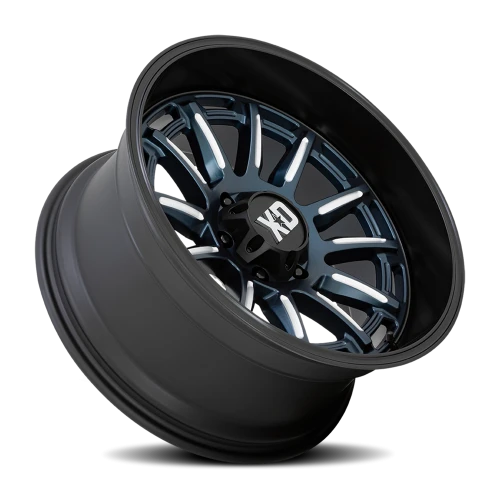 XD Series Phoenix 20x9" 6x139.7mm 106.1mm CB +18mm Metallic Blue Milled-Black Lip