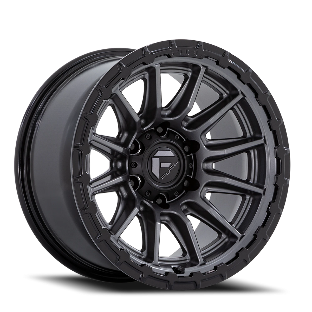 Fuel Piston FC866 20x10 -18 6x139.7mm 106.1mm Matte Gunmetal Gloss Black Lip