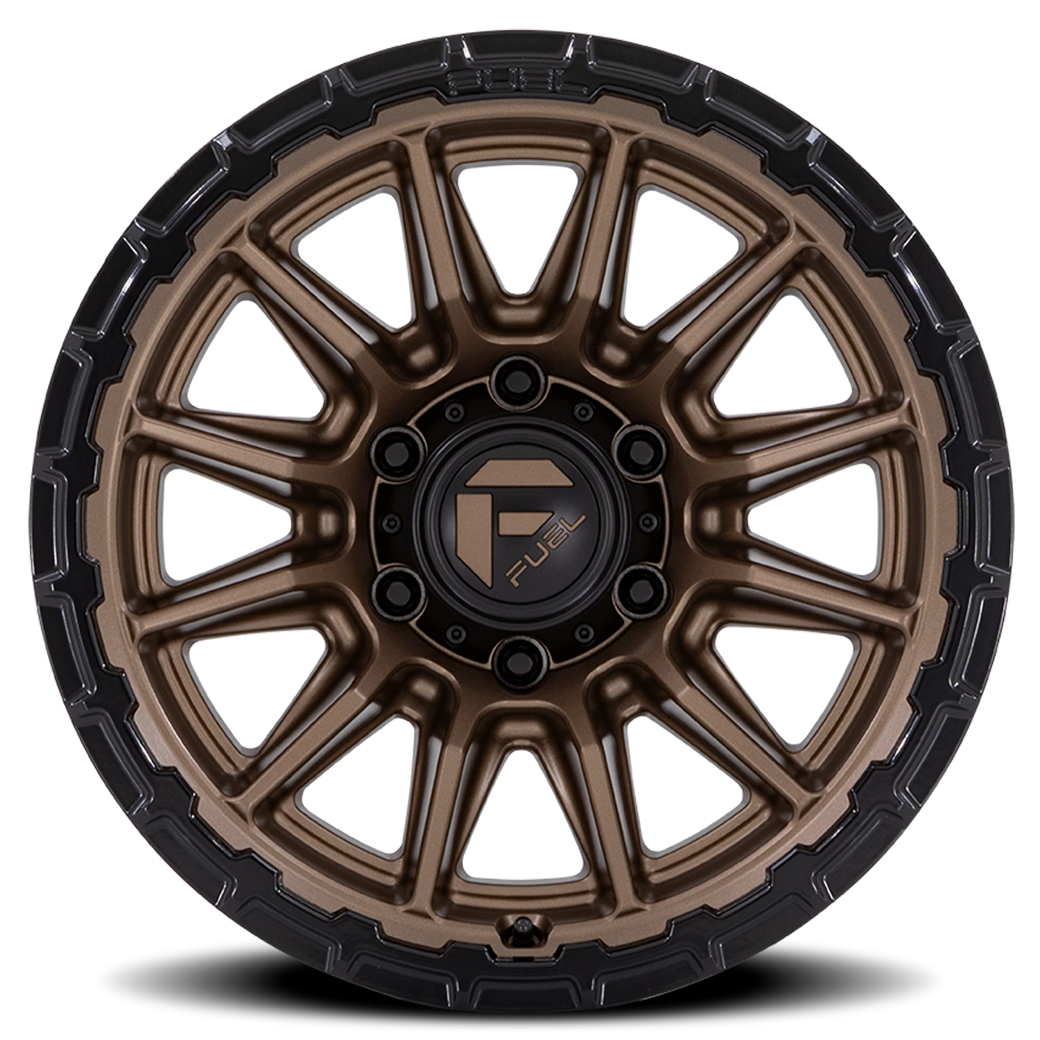 Fuel Piston FC866 17x9" 6x139.7mm 106.1mm CB +1mm Matte Bronze Gloss Black Lip