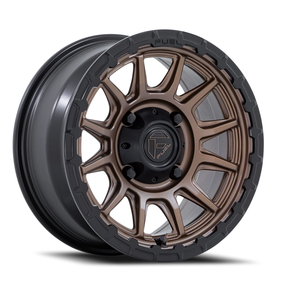 Fuel Piston UTV 15x7 +10 4x137mm 96mm Matte Bronze Matte Black Lip