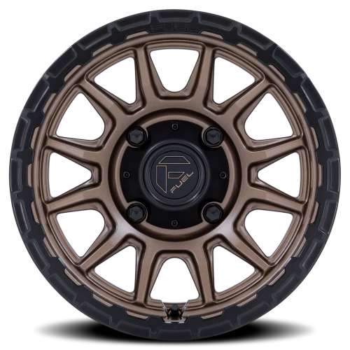 Fuel Piston UTV 15x7" 5x114.3mm 72.56mm CB +38mm Matte Bronze Matte Black Lip