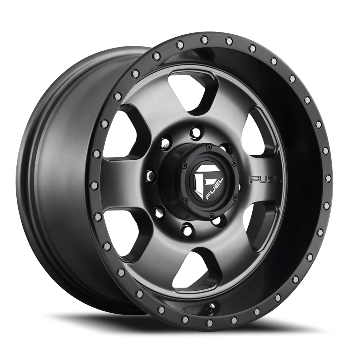Fuel Podium 20x9 +1 8x165.1mm 125.2mm Anthracite Black Lip