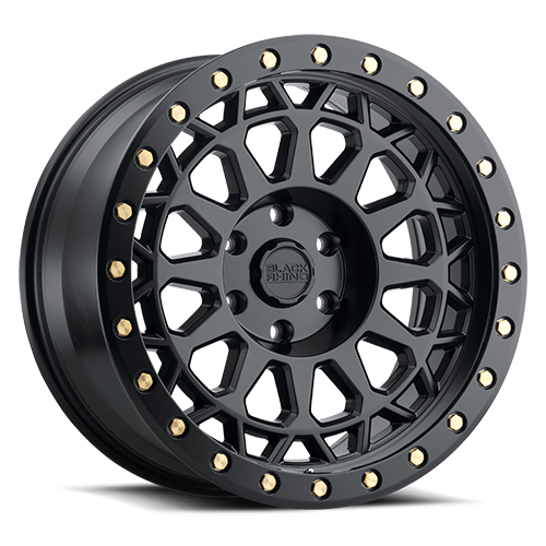 Black Rhino Primm 17x9" 6x139.7mm 112.1mm CB -12mm Matte Black Brass Bolts