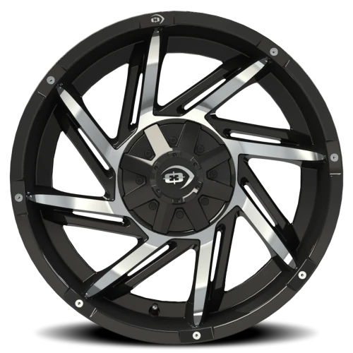 Vision 422 18x9 +12 6x135mm 106.2mm Gloss Black Machined Face