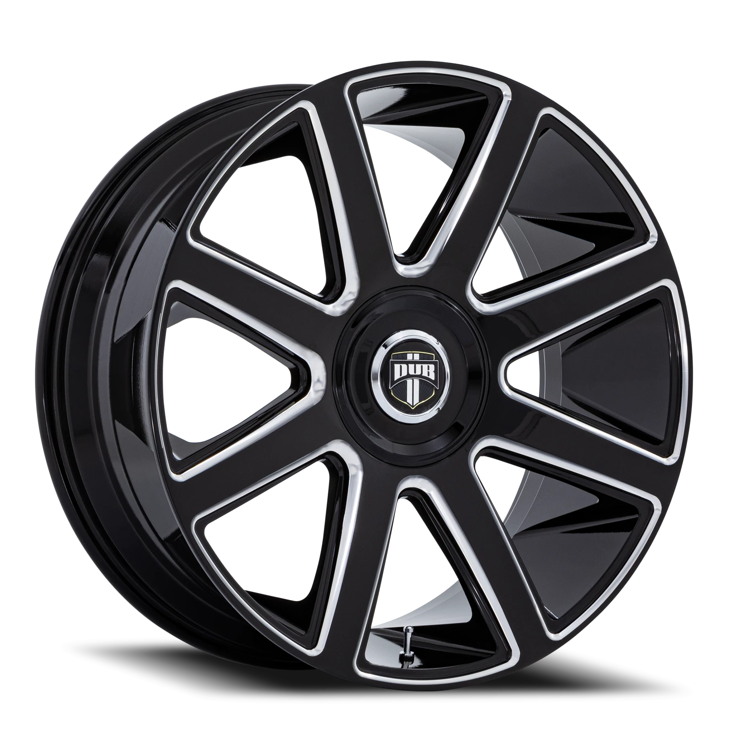 DUB Pull 24x9" 5x115mm 74.1mm CB +38mm Gloss Black Milled