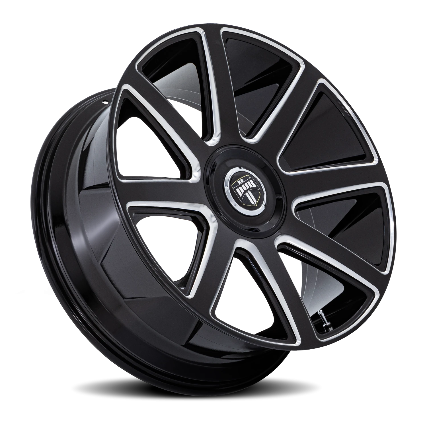 DUB Pull 24x10" 6x135mm 100.3mm CB +30mm Gloss Black Milled