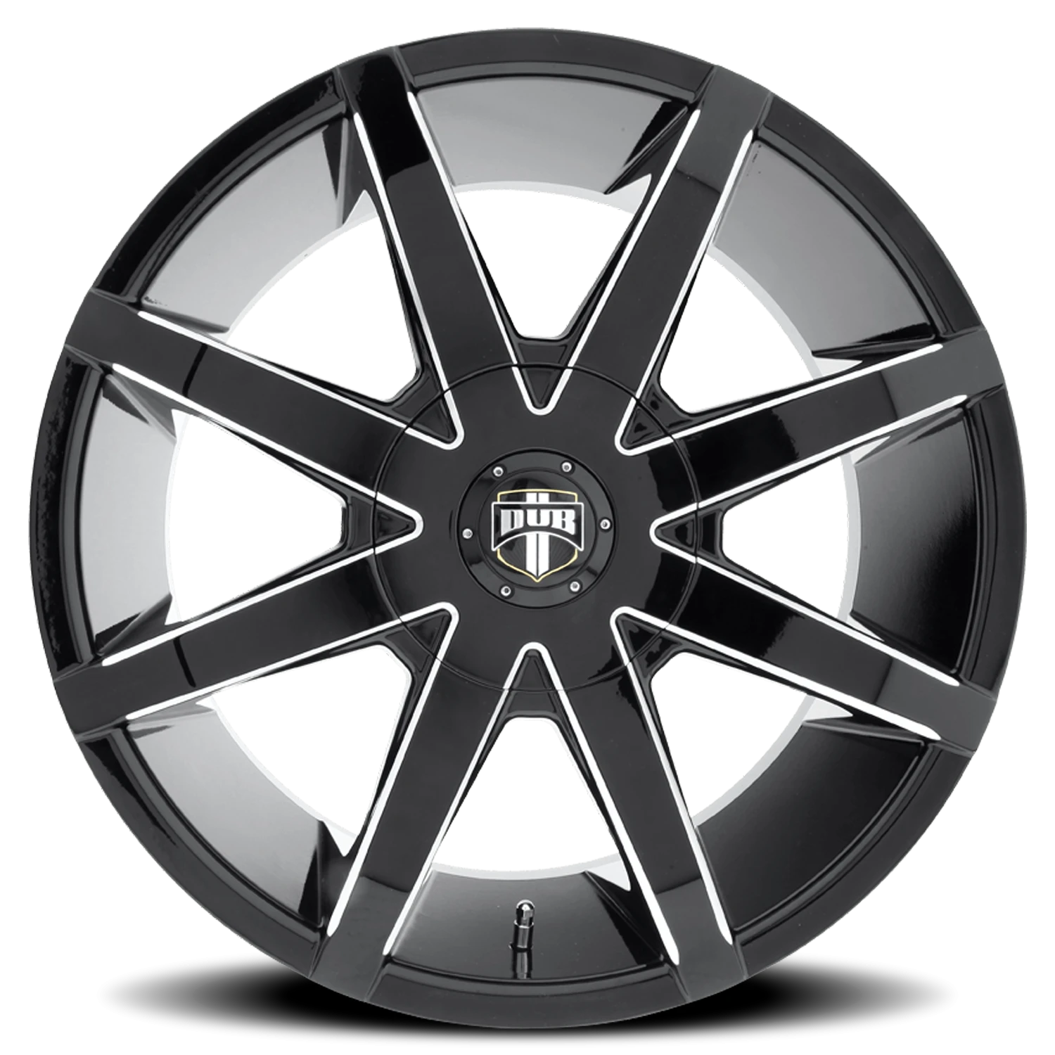 DUB Push 20x8.5" 5x114.3mm 72.6mm CB +35mm Gloss Black Milled