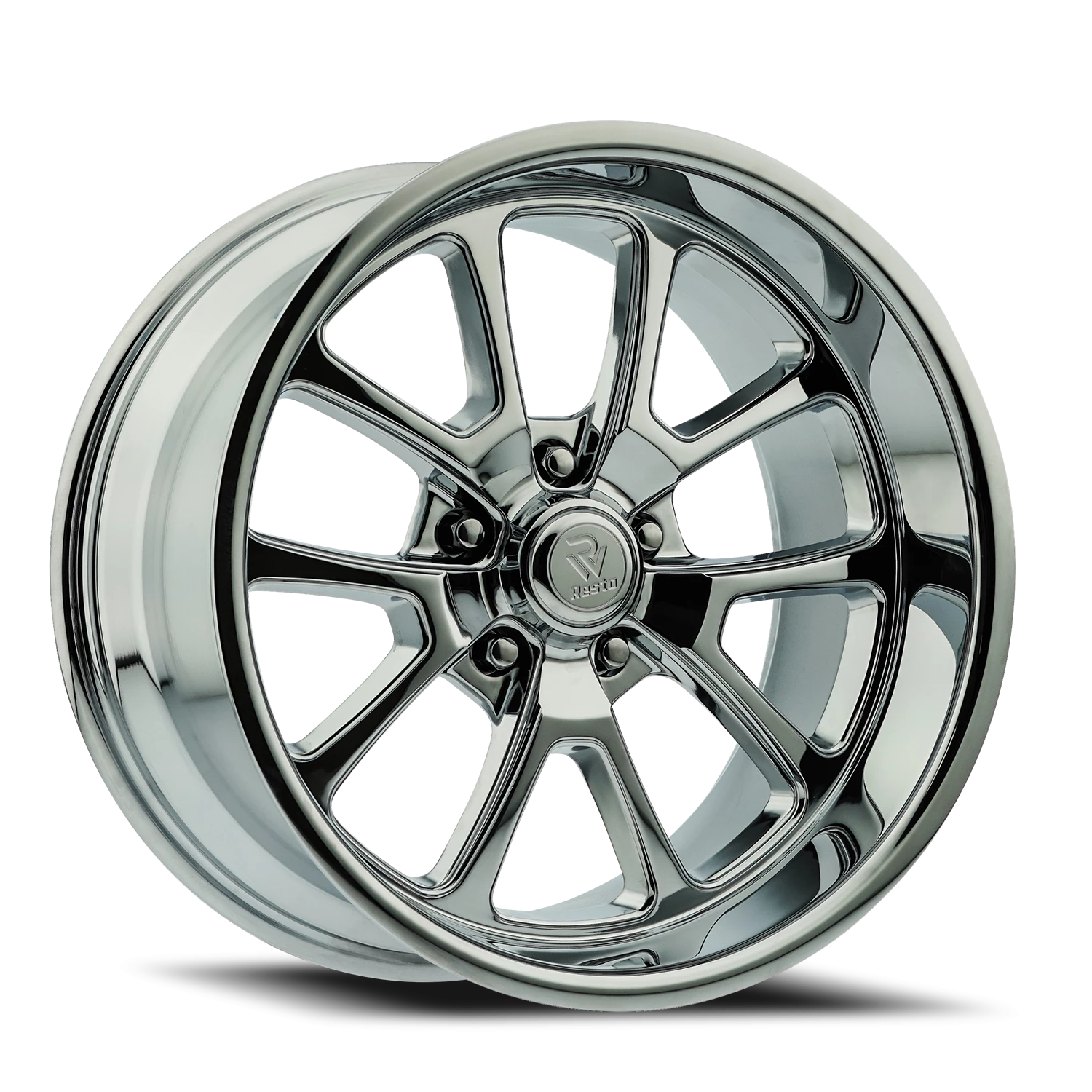 Resto R101 C 20x9.5" 5x127mm 78.1mm CB +1mm Chrome Chrome Plated Milled Window