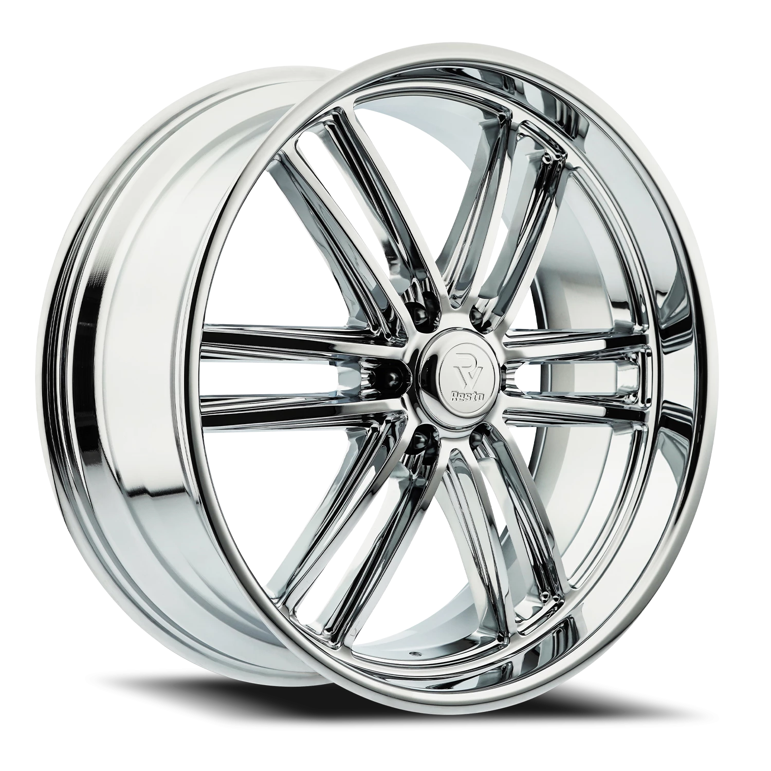 Resto R103 C 24x10" 6x139.7mm 106.1mm CB +25mm Chrome Chrome Plated Milled Window