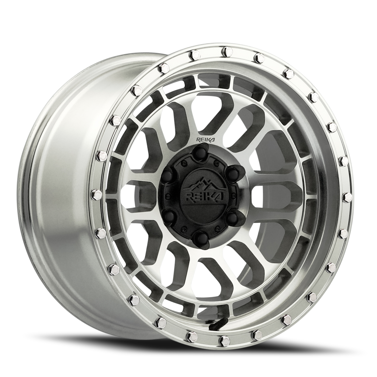 Reika Rambler R35 17x9" 6x139.7mm 106.1mm CB -12mm Machined Raw Aluminum