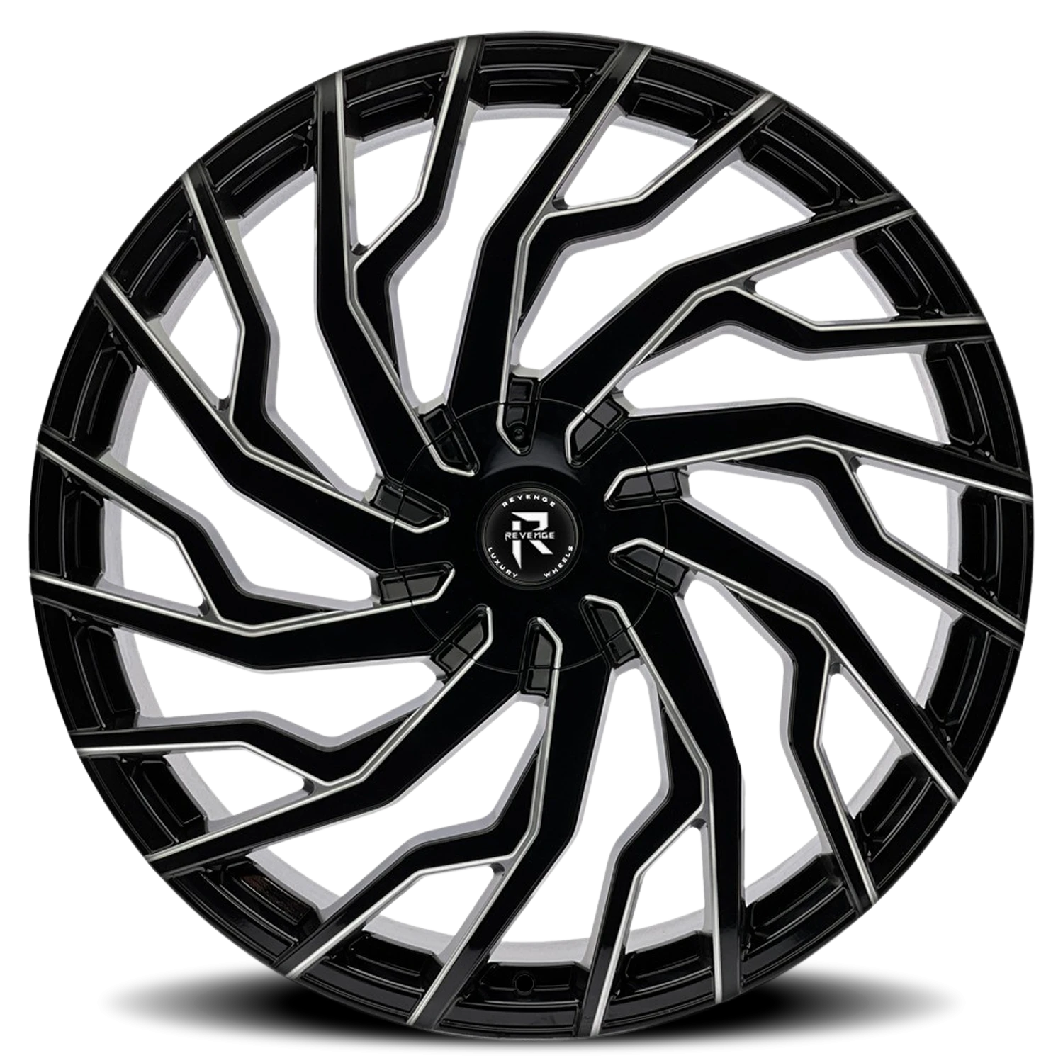 Revenge Luxury RL-101 20x8.5" 5x112mm 74.1mm CB +35mm Black Milled Windows