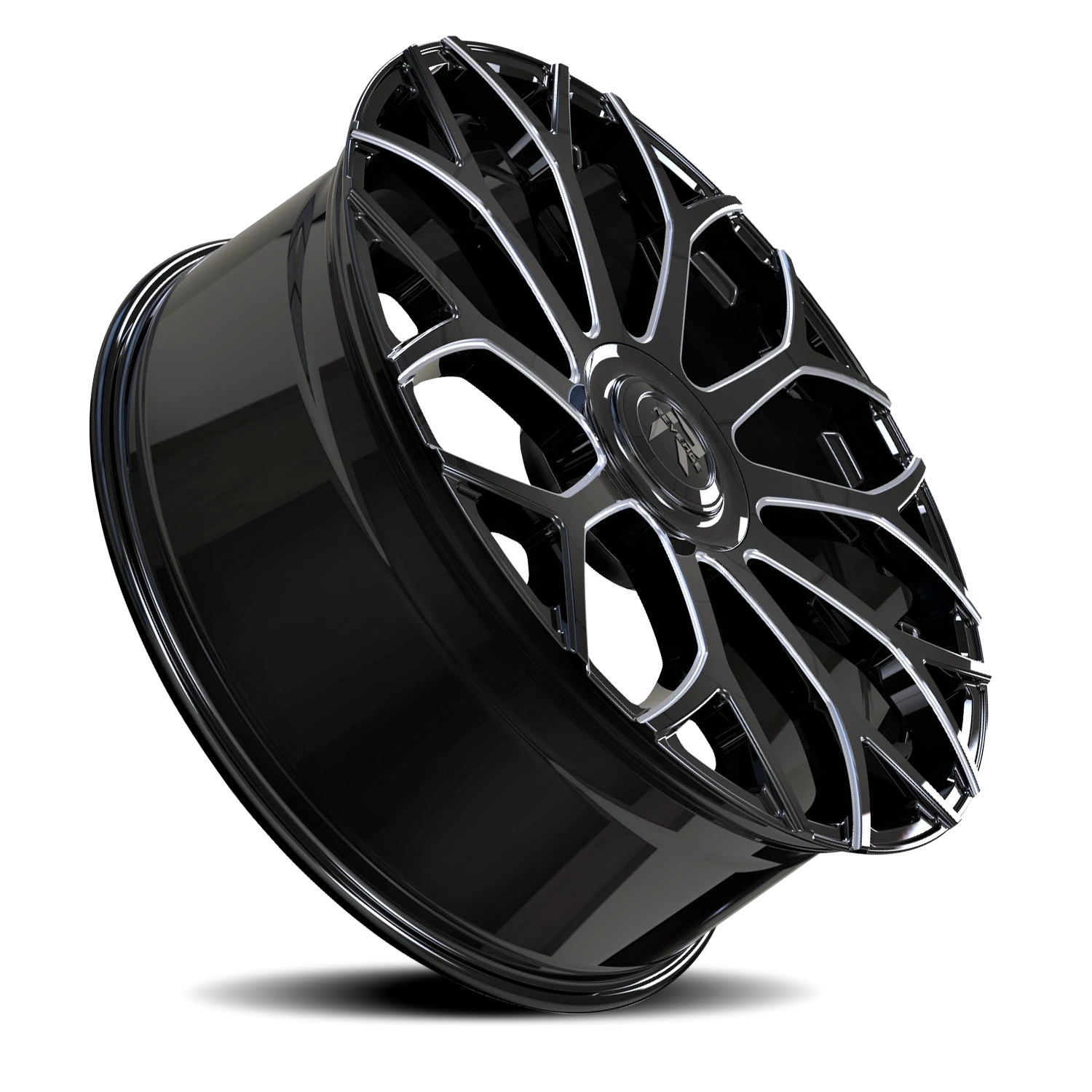 Revenge Luxury RL105-Big Floater Cap Special Edition 28x9.5" 6x135mm 87.1mm CB +25mm Black Milled Windows