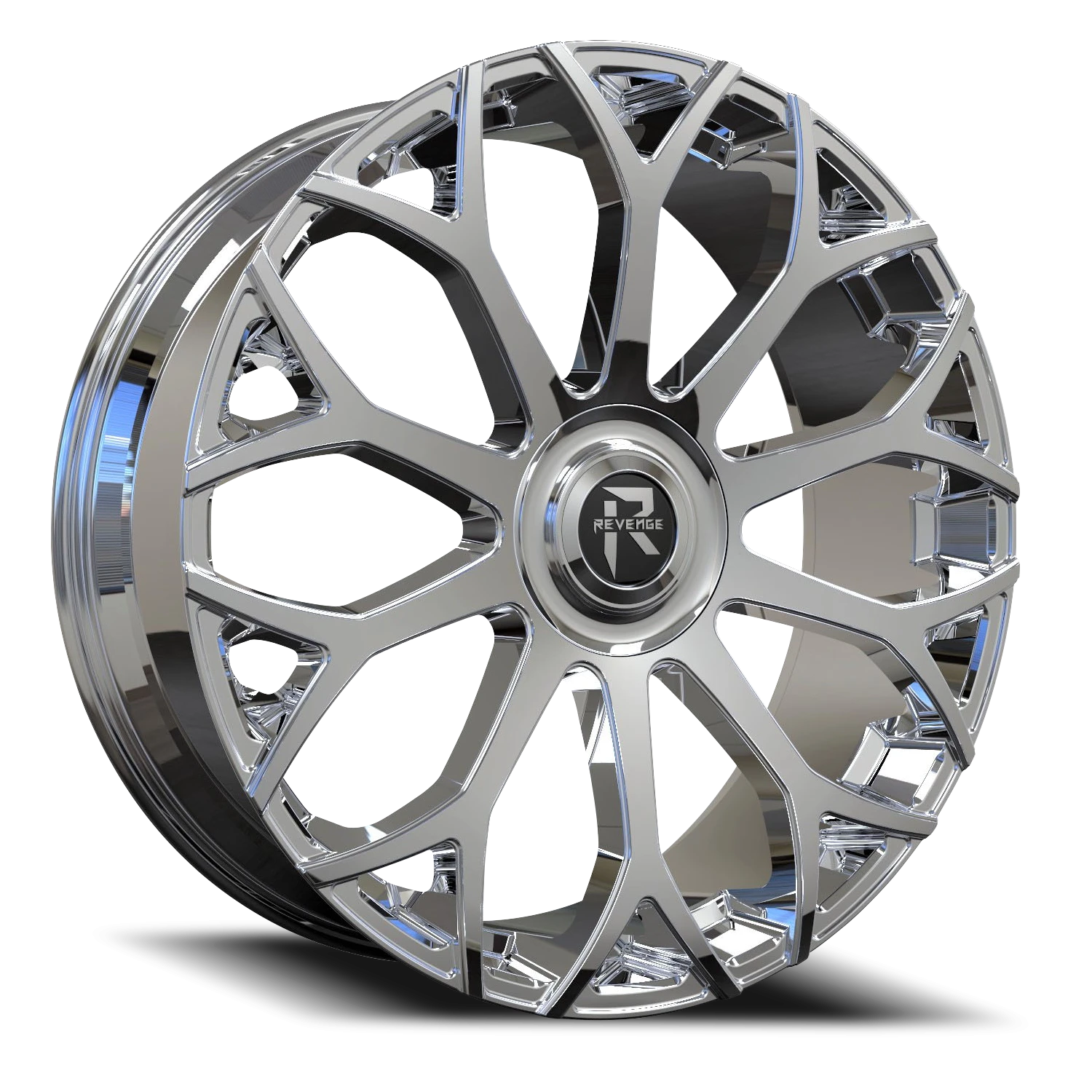 Revenge Luxury RL105-Big Floater Cap Special Edition 24x9" 6x135mm 87.1mm CB +25mm Chrome