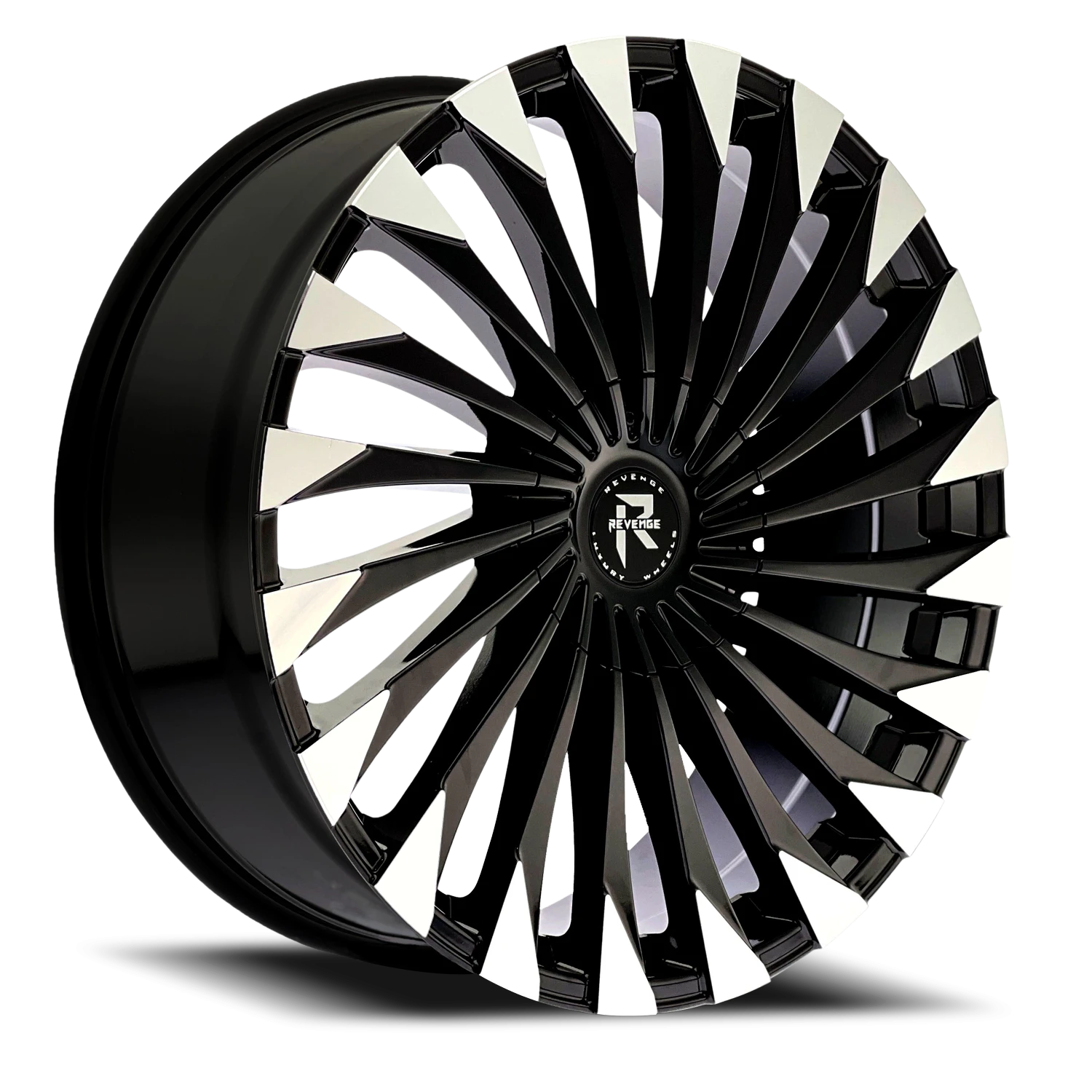 Revenge Luxury RL-106 20x8.5" 5x108mm 74.1mm CB +35mm Black Machined