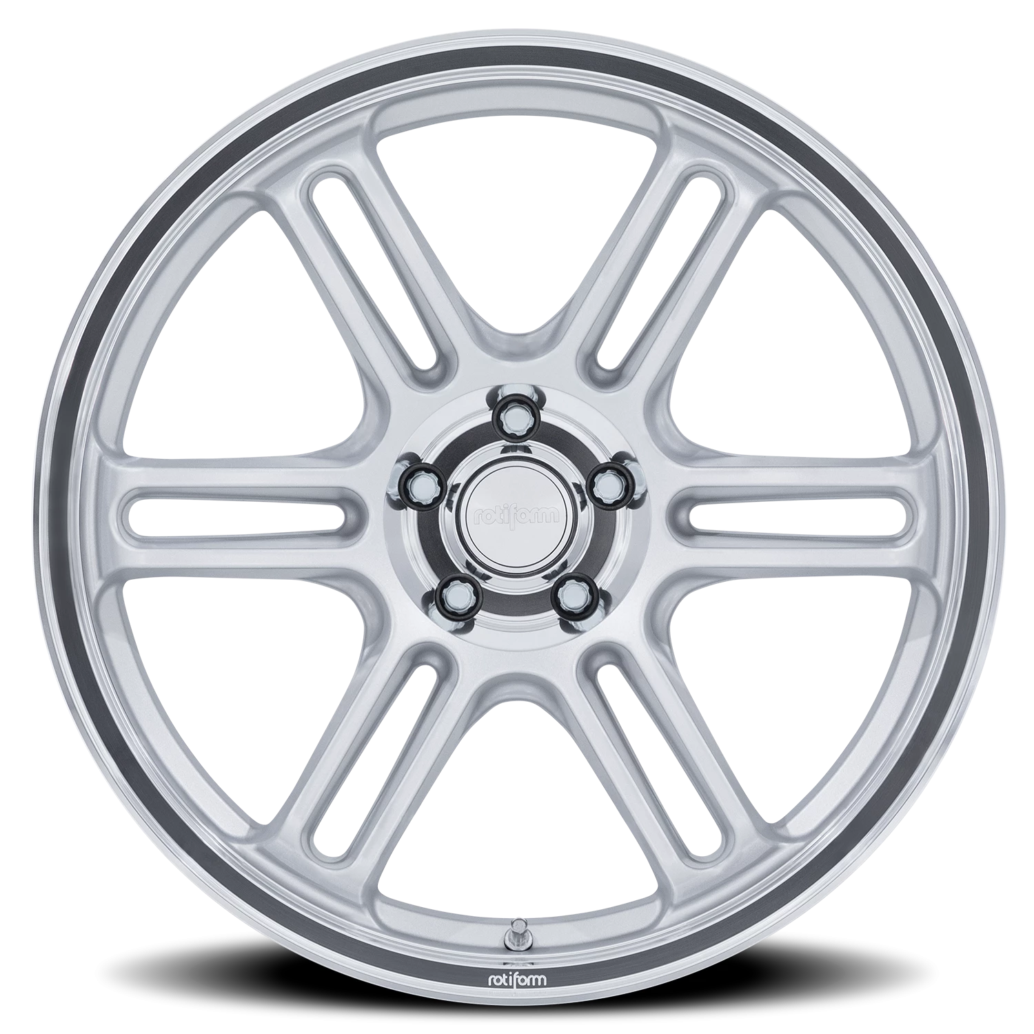 Rotiform RPS 18x10.5" 5x114.3mm 72.56mm CB +22mm Matte Silver Diamond Cut Lip