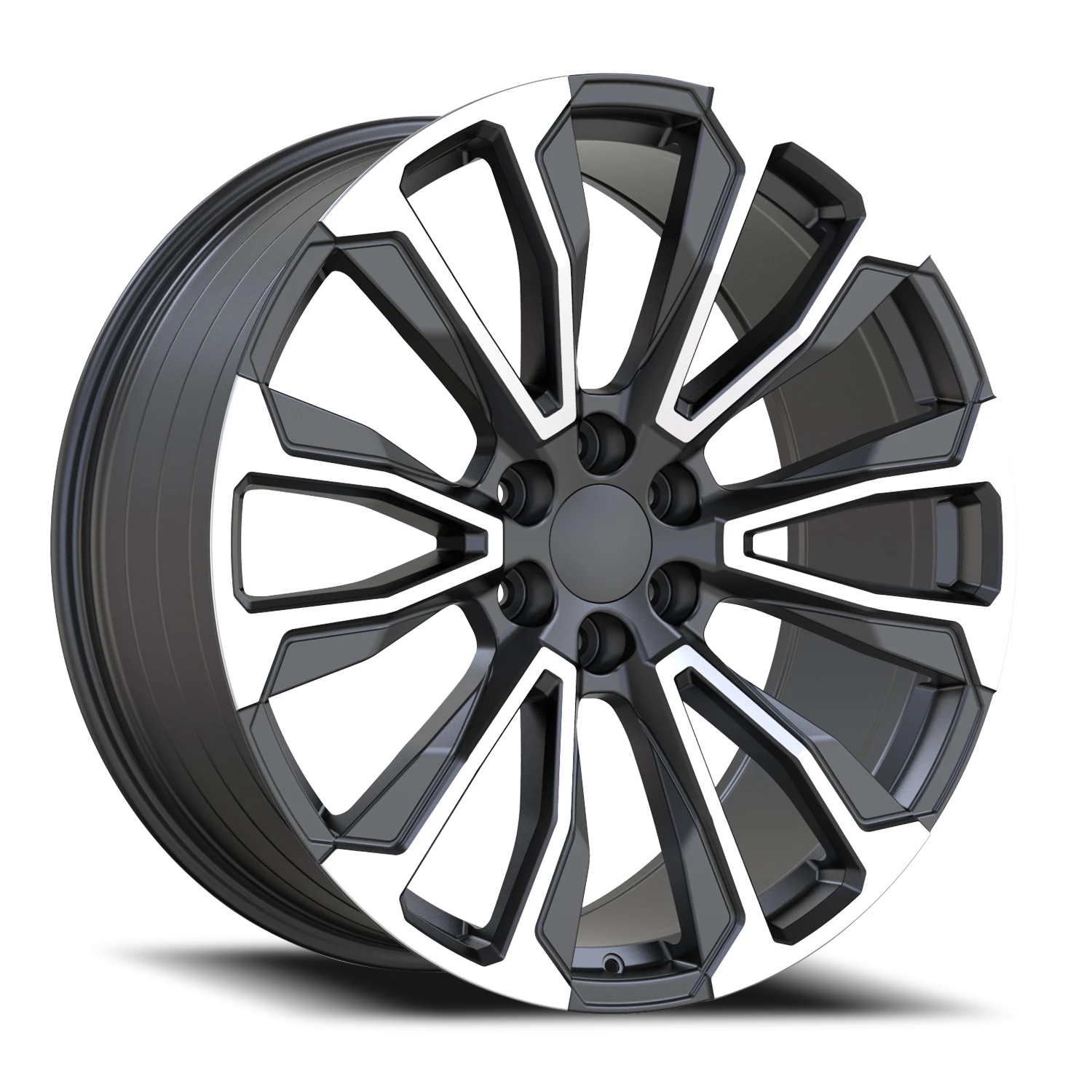 Revenge OE Designs RS-40 24x10" 6x139.7mm 78.1mm CB +31mm Gloss Black Machined Face