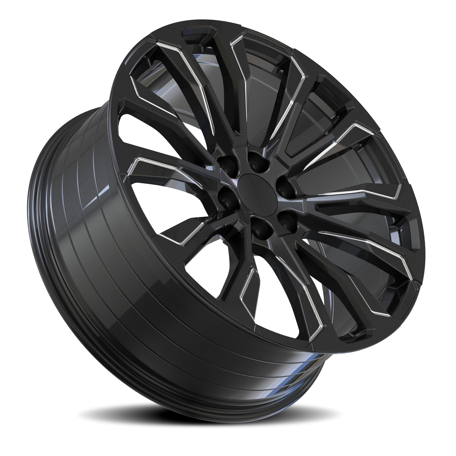 Revenge OE Designs RS-40 24x10" 6x139.7mm 78.1mm CB +31mm Gloss Black Milled