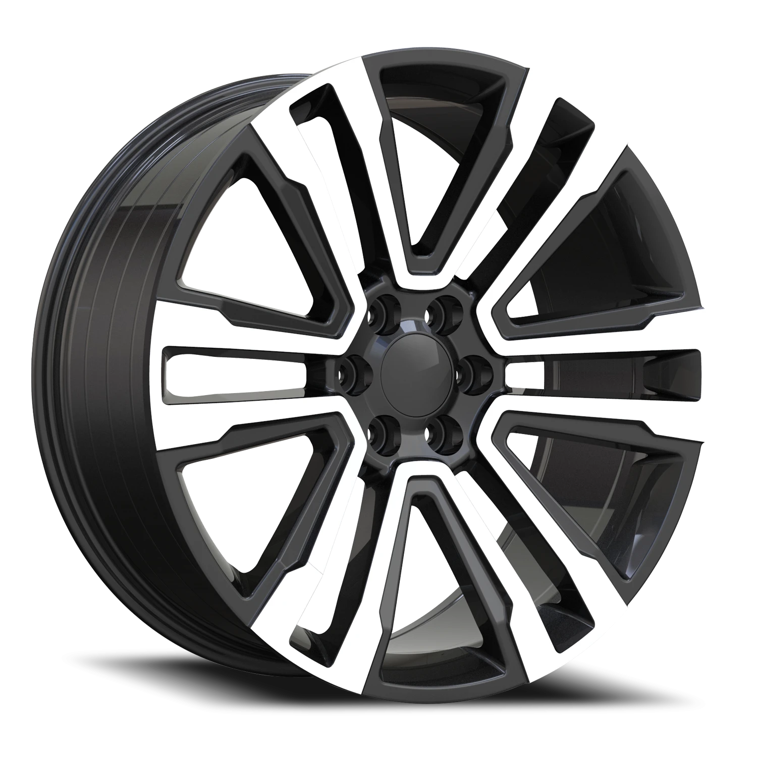 Revenge OE Designs RS-72 24x10" 6x139.7mm 78.1mm CB +31mm Gloss Black Machined Face