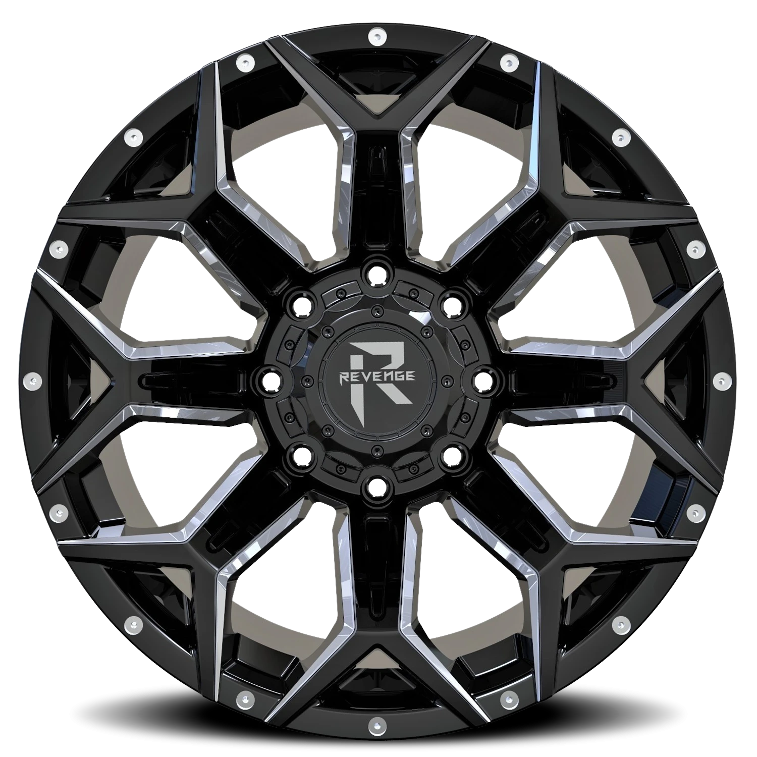 Revenge Offroad RV202 20x9" 6x135mm 108mm CB 0mm Black Milled