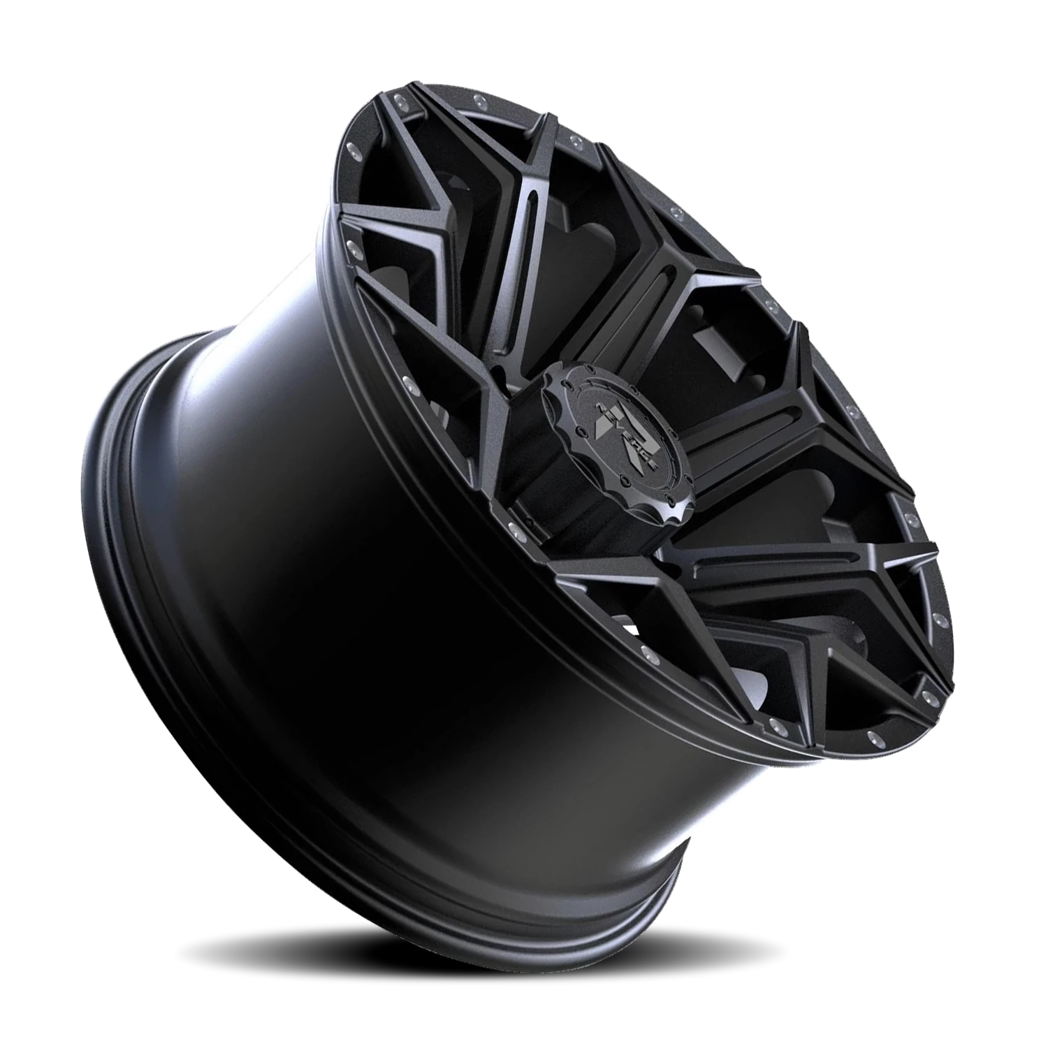 Revenge Offroad RV202 20x10" 8x170mm 125.2mm CB -19mm Satin Black Rivets