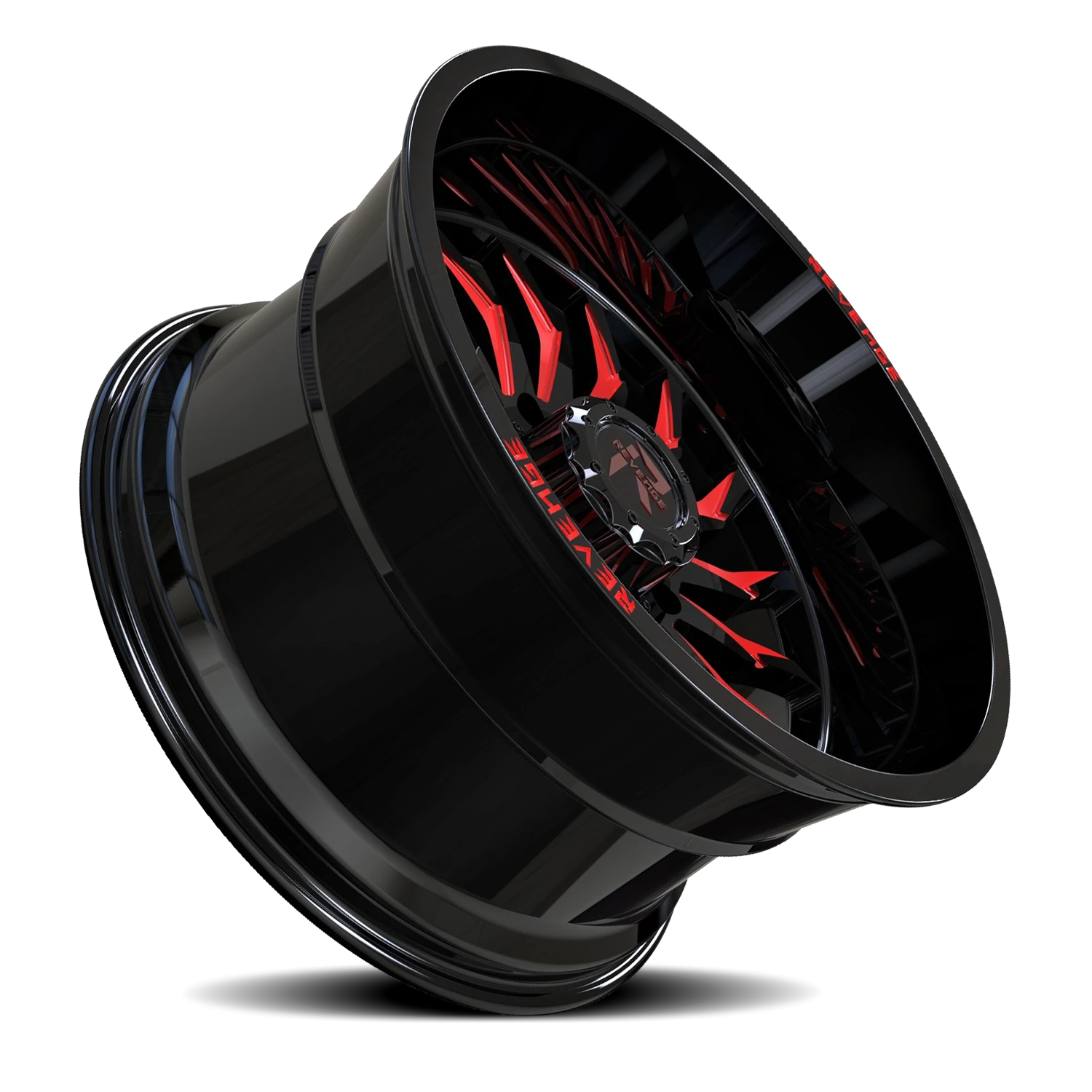 Revenge Offroad RV204 20x12" 8x170mm 125.2mm CB -44mm Black Red Milled